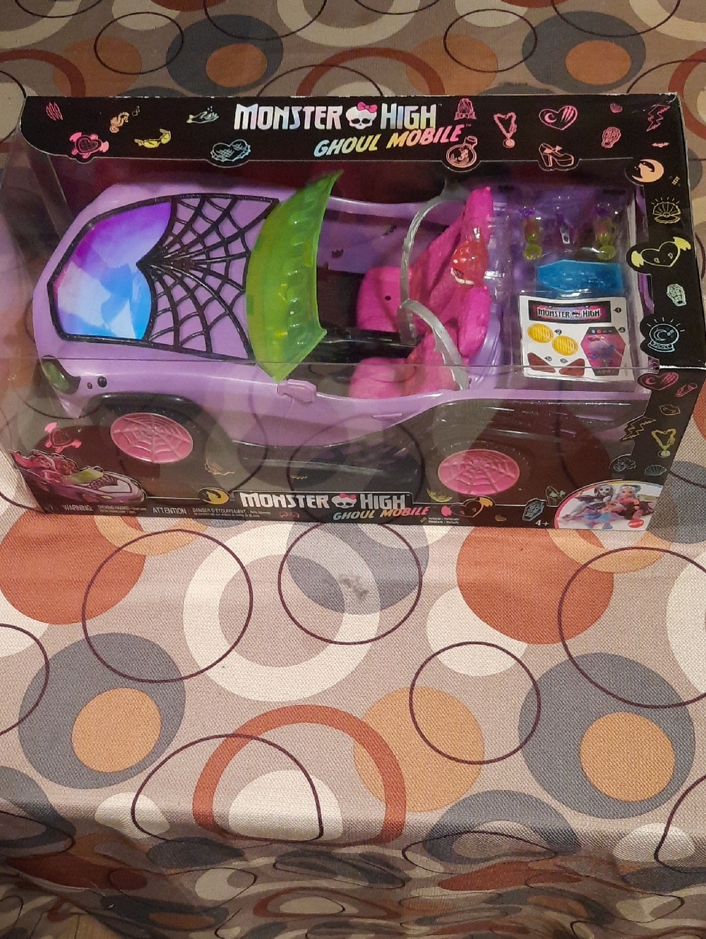 NIB monster high Ghoul Mobile Car  Purple, Pink & Green Accents
